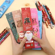 1 Set Christmas Themed Pencil Set - 1 Set (6pcs), Multiple Styles To Choose From, Includes Erasers, 