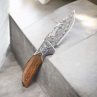 Ottoman Empire 鄂圖曼亞特坎戰刀款大馬士革鋼精雕方扣掐紋刀頸