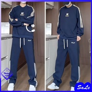 Men's Sports Fleece Set Thick 4-Way Stretch 2-Skin Felt N3P6996