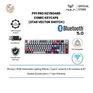 AULA F99 PRO Star Vector Switch Gaming Keyboard - Comic (Type-C wired & 2.4G wireless & BT)