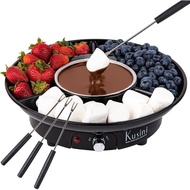 Kusini Electric Hot Pot Set-Chocolate Hot Pot Set-Temperature Control, Detachable Tray and 4 Baking 