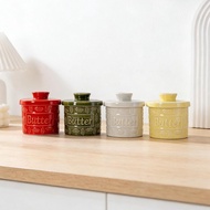 [SzxflieaeMY] Butter Crock with Lid, Ceramic Container, Butter Dish Butter Keeper for Cafe Hotels