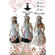 vintage​ dress​ With Apron​