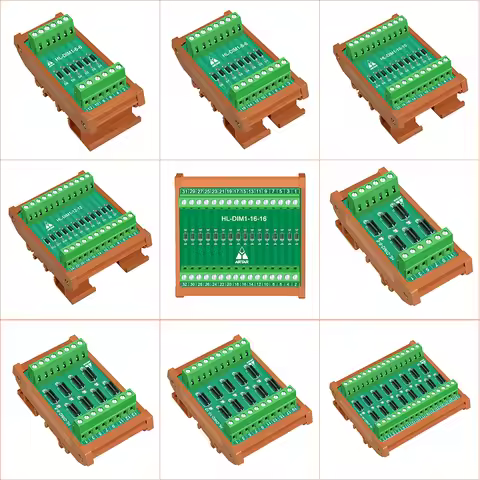 DIN Rail Mount 6 8 10 12 16 Individual Diode Module, 1N4007 1A 1000V and 1N5408 3A 1000V Diode Break