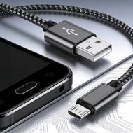 1 ชิ้น สายเคเบิลข้อมูล Micro USB แบบถักไนลอน [3 ฟุต/6 ฟุต/10 ฟุต], รองรับการชาร์จเร็วและการถ่ายโอนข้