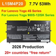 Laptop Battery L15M4P20 L15L4P20 For Lenovo Yoga 900S-12ISK 80ML 6Y54,Yoga-4S Series 7.7V 53Wh Recha