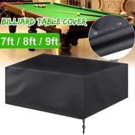 PLANED Billiard Table Cover, 7/8/9 Feet Oxford Cloth Pool Table Dust Cover, Easy To Wash Black Thick