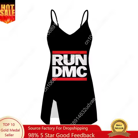 Run DMC Sling Dress Swimsuit Womens Bathing Suits Personalized Fashion Swimwear Pool Party Bikini Cu