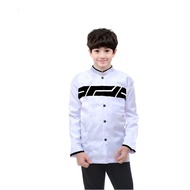 Baju koko anak putih polos laki laki usia 7-14 tahun lengan panjang/koko anak warna putih/koko serag