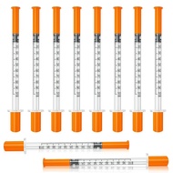 U-100 Syringe, 1ml Syringe, 31g 5/16 1cc Syringe, with Needle, Laboratory Syringe, 100 Pieces Pack