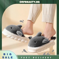 [orfbeauty.sg] Funny Shark Cotton Slippers Comfortable Home Slipper Cute Shark Home Plush Shoes