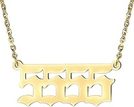 Premium Angel Number Necklaces 1111 2222 3333 4444 Stainless Steel Necklace 555 7777 8888 9999 6666 