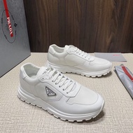 Prada/Prada New Style Men's Casual Letter logo Jogging Shoes Lace-Up All-Match Sports Thick-Soled Sh
