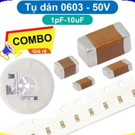(100C) ceramic capacitor, MLCC multilayer capacitor - size 0603 - 50V