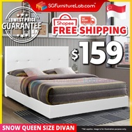 【READY STOCK, DELIVER from JB】𝐒𝐆𝐅𝐔𝐑𝐍𝐈𝐓𝐔𝐑𝐄𝐋𝐀𝐁™:SNOW Queen Size Divan Queen bed Frame Katil Queen Murah Bedding Frame