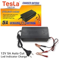 Charger Cas Aki Accu Intelligent Otomatis 12V 5A TESLA Motor Mobil TCB-9105