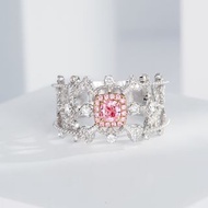 26分 GIA墊形復古粉鑽18k白金鑽石戒指Vintage Style GIA Pink Diamond Ring
