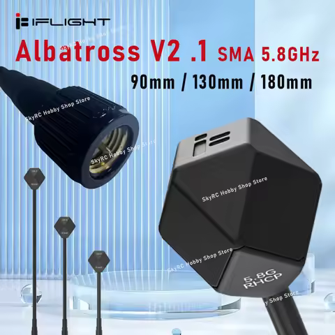 IFlight Albatross V2 .1 SMA 5.8GHz 2.4dBi Antenna LHCP RP SMA / RHCP SMA90MM/130MM/180MM for FPV Rac
