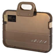 Yours MO- Plastic File Folder with Locking Handle Portable and Waterproof Document Box for Multi-Pur