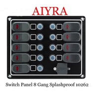 Switch Panel 8 Gang Splashproof 10262