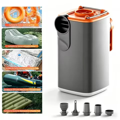 Portable Air Pump Camping Mattress Wireless Inflator Rechargeable Air Cushion Inflator Hiking Air Cu