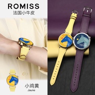 สายนาฬิกา ROMISS หนังวัวแท้ หนังสัตว์ สายนาฬิกาผู้ชาย สายนาฬิกาผู้หญิง สายนาฬิกา GT5 GT4 GT3 GT2 pro