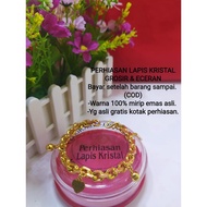 G14.k Crystal Plated 24.k Gold Bracelet