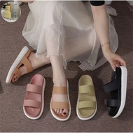 eccy WEDGES 3cm | FLATS SANDAL | sandal tapak Lembut ||