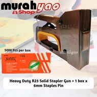 Heavy Duty R23 Solid Stapler Gun Tacker + 1 box 8mm 13/8 Staple Refill 5000pcs/Stapler R23+Pin Ganti