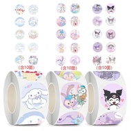 500 Stickers/Roll 25MM Star Dew Cinnamon Dog Kuromi Sticker Gift Reward Sticker Sanrio Sealing Stick