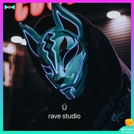 topeng muka topeng hacker Fortress Night Fox Led Lighting Mask Mask Cold Light Face Full -value Fox 