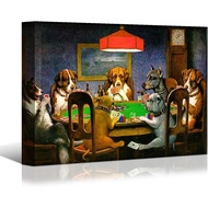 Canvas Wall Art Dogs Playing Poker Series CM Coolidge Art Reproduction Giclee Canvas Print Gallery W