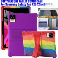 For Samsung Galaxy Tab P20 12inch Tablet Case Super Shockproof Soft Silicone Protective Case for Samsung Tablet P20 12'' Stand Cover case