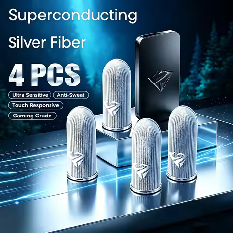4PCS Mobile Game Finger Sleeves Sweatproof High‑Sensitivity Touch Screen Fingertip Sleeve For Smartp