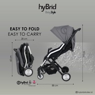 Hybrid Cabi Stacy Charcoal Stroller Cabin Sized &amp; One Hand Folding