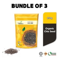 ORGANIC CARE2U Organic Chia Seed (250g x 3 Packs)