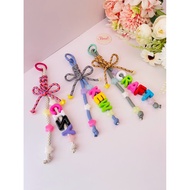 GANTUNGAN Custom Name Charm Bag. Custom Name Bag Hanger
