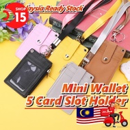 NCW-02 5Card Slot Holder Business Credit Card work ID card &ID student key chain, small wallet with 