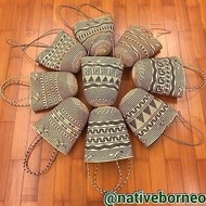 Rattan Basket Motif, Rattan Bag, Rattan Kandul, Dayak Bag, Anjat Dayak hen