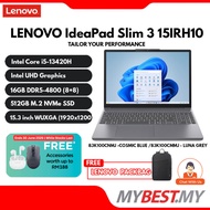 [🎁FREE ACCESSORIES] LENOVO IDEAPAD SLIM 3 IPS3 83K100CNMJ-COSMIC BLUE /83K100CMMJ-LUNA GREY LAPTOP (