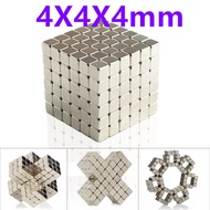 10ชิ้น แม่เหล็กแรงสูง 4x4x4มิล สี่เหลี่ยม Neodymium Magnet 4mm x 4mm x 4mm แม่เหล็กแรงดูดสูง 4*4*4mm