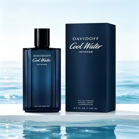 Davidoff Cool Water Intense for Men (4 oz / 120 ml) — an Upgraded Fragrance Featuring Marine, Woody,