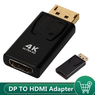 Display Port To HDMI Converter 4K 1080P Standard DP To HDMI Cable Adapter For PC TV Projector