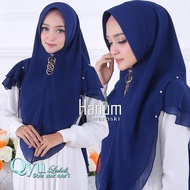 PROMO !!!!  NEWJilbab Instan Syari Kerudung Khimar Ceruti Hanum bintang Swarosky Hijab Instan Syari 