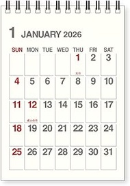 etranger di costarica CLT-B-01 EDC4822 2026 Desktop Calendar, A6, Ivory, 5.8 x 4.1 inches (148 x 105