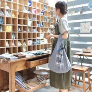 日本 Heming's 灰色棉布 可摺疊 簡約環保 購物袋