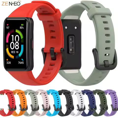 Silicone Strap For Huawei Band 6 /6 Pro Strap Smart Watch Adjustable Wristband Replacement Correa Br