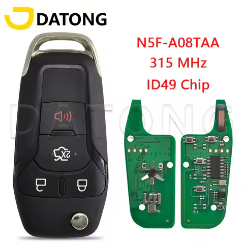 Datong World N5F-A08TAA ID49 Chip 315MHz Car Remote Key Fit For Ford Fusion Transit Escort Explorer