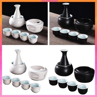 [Kloware2] Ceramic Sake Set,Cups with Warmer,Sake Drink,Sake Bottle,Drinkware Creative Traditional P