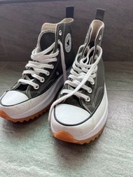 近新/正版 Converse Run Star Hike 軍綠帆布鞋-EU39/ 24.5cm
